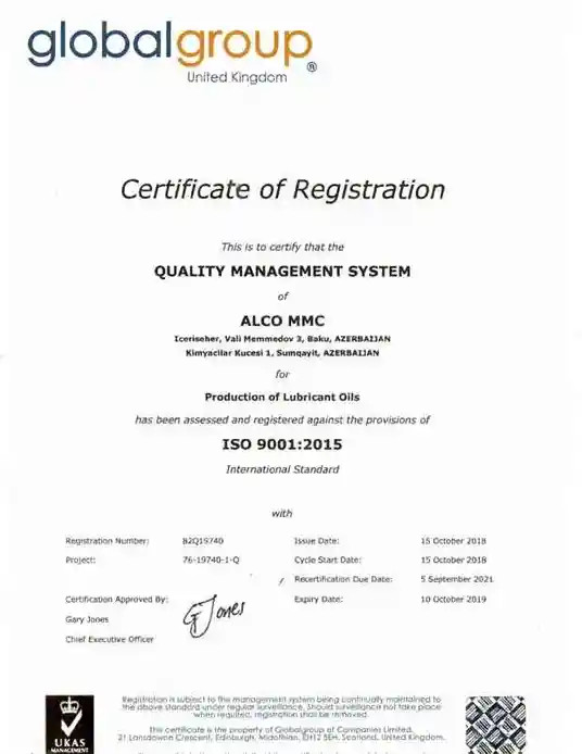 “Aminol” Becomes the First Company to Receive ISO 9001:2015 Certification!